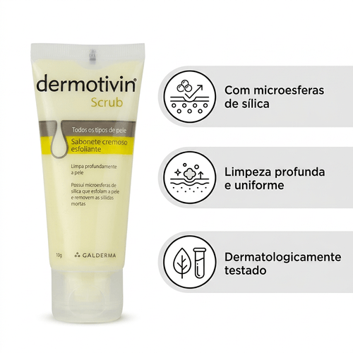 Sabonete Cremoso Esfoliante Dermotivin Scrub - 60g
