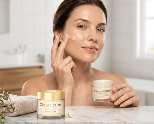 Creme Facial Noturno Cicatricure Gold Lift com Peptídeos de Ouro e Cálcio 50g