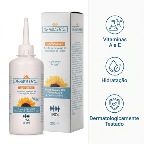Óleo Corporal de Girassol Dermatrol 200ml