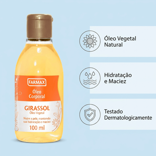 Óleo Corporal Farmax com Óleo de Girassol 100ml