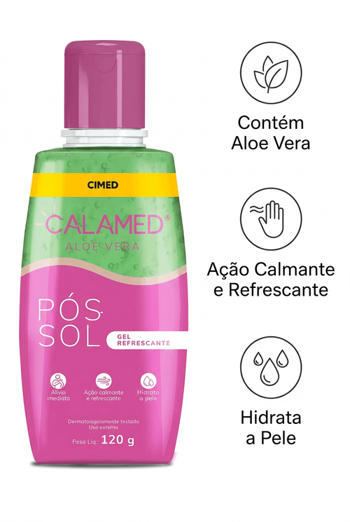 Pós-Sol em Gel Calamed com Aloe Vera 120g