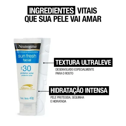 Protetor Solar Facial Neutrogena Sun Fresh FPS30 - 40g