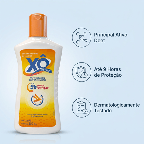 Repelente em Loção Xô Inseto com 15% de DEET 200ml