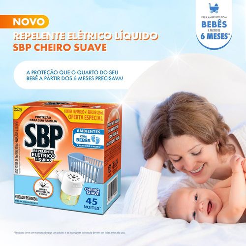 Repelente de Tomada SBP 45 Noites Cheiro Suave + Refil 35ml