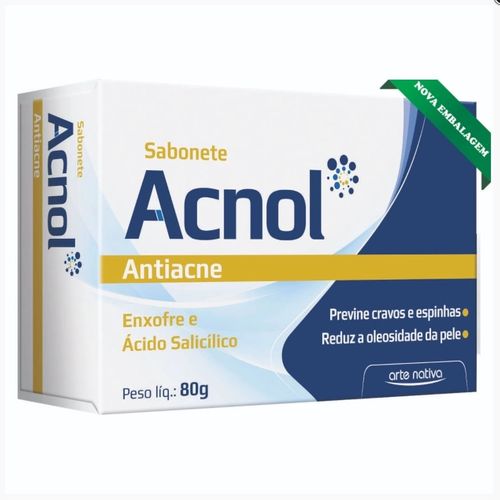 Sabonete em Barra Acnol com Enxofre e Ácido Salicílico 80g