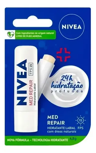Protetor Labial Nivea Med Protection com FPS 15 e Pantenol 4,8g