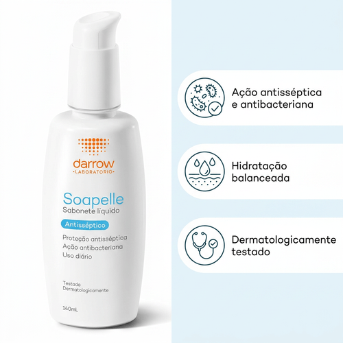 Sabonete Líquido Darrow Soapelle Antisséptico 140ml