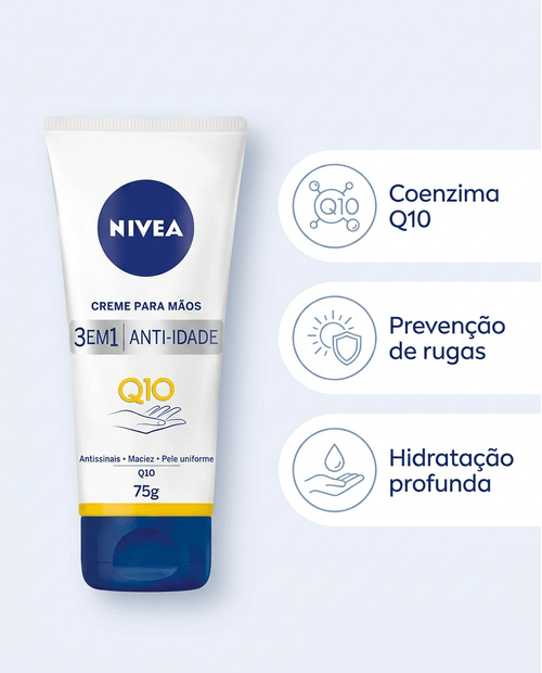 Hidratante para as Mãos em Creme Nivea Q10 Plus Anti-idade 75g
