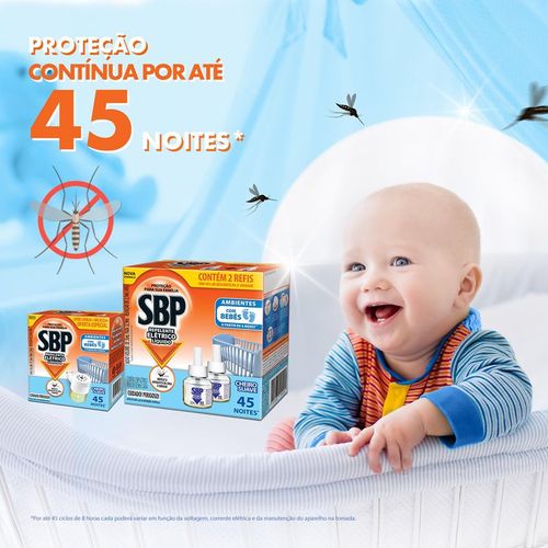 Repelente Elétrico Líquido Refil SBP Cheiro Suave 2 unidades de 35ml