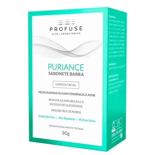 Sabonete em Barra Profuse Puriance com Ácido Salicílico e Zinco 80g