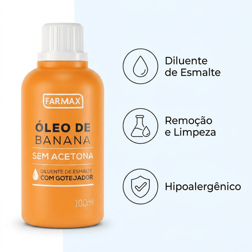 Diluidor de Esmalte Farmax com Óleo de Banana 100ml