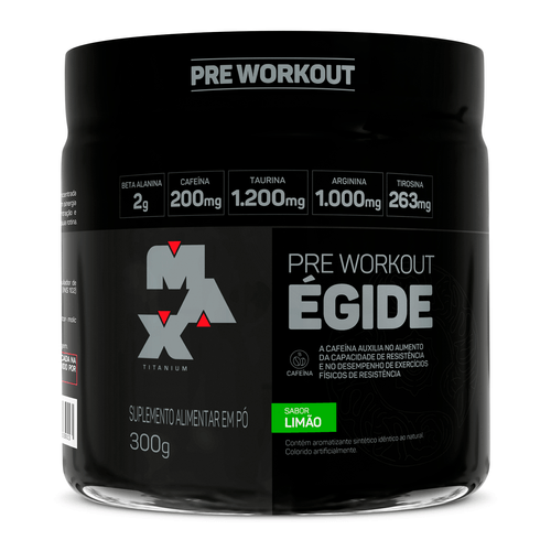 Pré Treino Égide Max Titanium Pote com 300g - Sabor Limão
