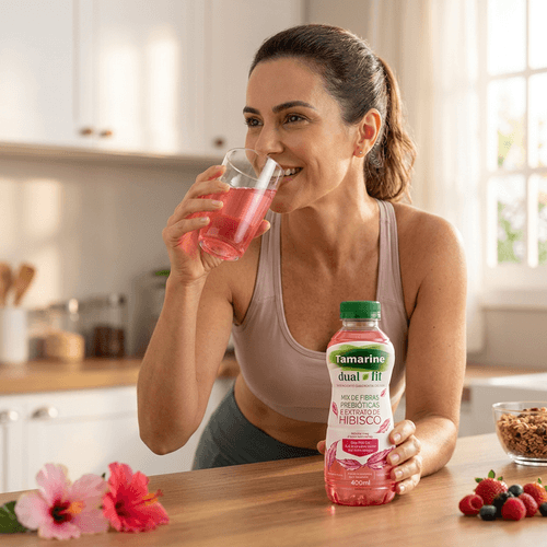 Complemento Alimentar Tamarine Dual Fit Hibisco e Frutas Vermelhas 400ml