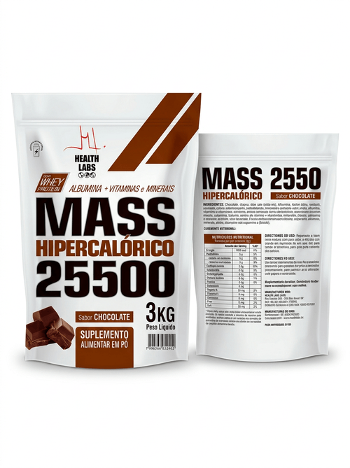 Mass 25.550 Health Labs Sabor Chocolate Com 3kg