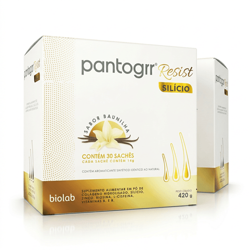 Complemento Alimentar Biolab Pantogar Resist Baunilha 30 Sachês