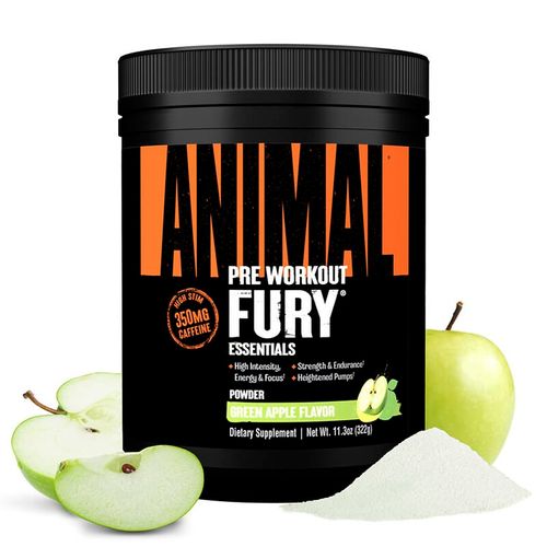 Animal Fury Pré Workout Maçã Verde - 450g