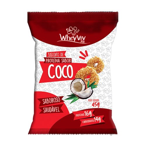 Biscoito de Proteína Wheyviv Coco 45g
