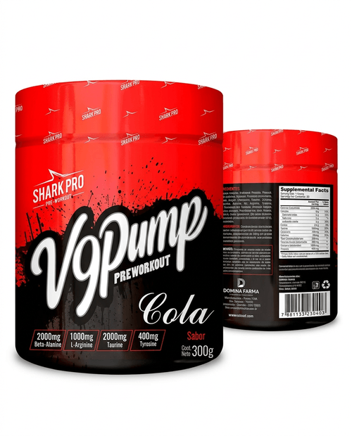 Pré-Treino Shark V9 Pump Cola 300g