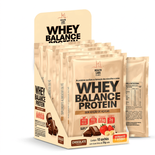 Whey Balance Chocolate, Morango e Banana Sachê