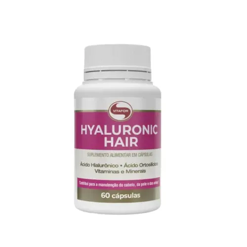 Suplemento de Ácido Hialurônico Vitafor Hyaluronic Hair 60 Cápsulas