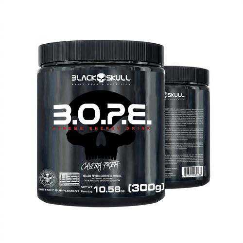Pré Treino B.O.P.E Black Skull Frutas Amarelas - 300g