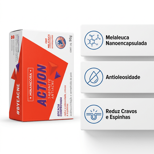 Sabonete Antiacne em Barra Minancora Action com Ácido Salicílico 90g