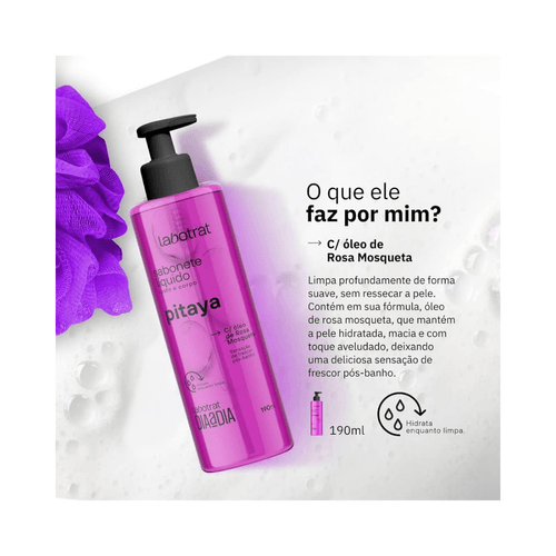 Sabonete Líquido Labotrat Pitaya com Óleo de Rosa Mosqueta 190ml