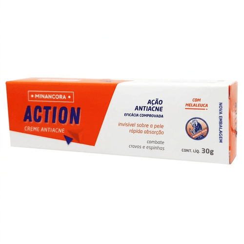Creme Antiacne Minancora Action com Óleo de Melaleuca 30g