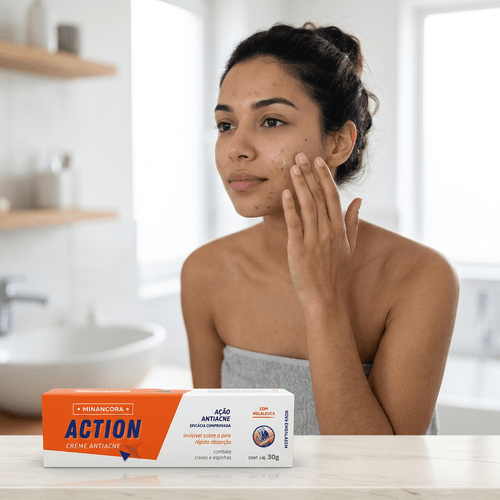 Creme Antiacne Minancora Action com Óleo de Melaleuca 30g