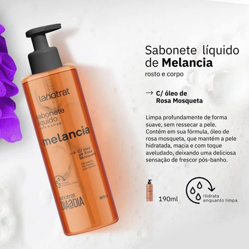 Sabonete Líquido Labotrat Melancia com Rosa Mosqueta 190ml
