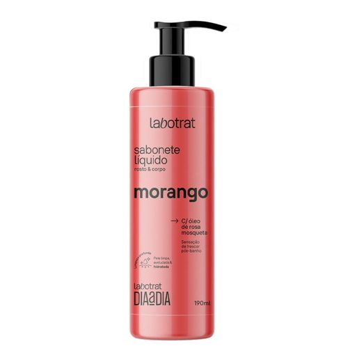 Sabonete Líquido Labotrat com Morango e Rosa Mosqueta 190ml