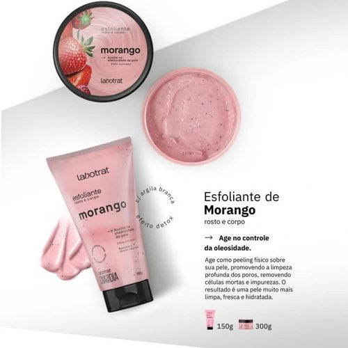 Esfoliante em Creme Labotrat com Morango e Vitamina C 150g