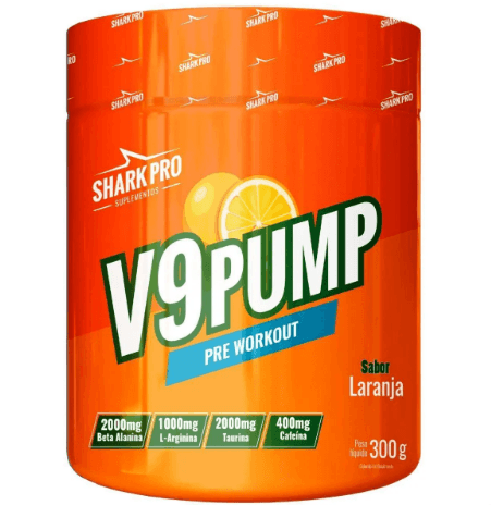 Pré Treino Shark V9 Pump Refrigerante de Laranja 300g