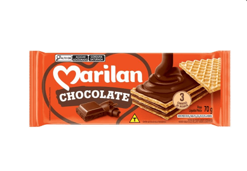 Biscoito Marilan Wafer Chocolate 70g