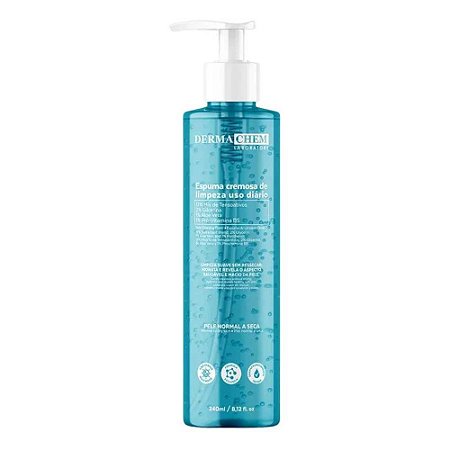 Espuma de Limpeza Facial Dermachem com Aloe Vera e Pró-Vitamina B5 240ml