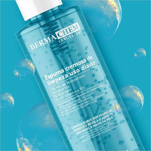 Espuma de Limpeza Facial Dermachem com Aloe Vera e Pró-Vitamina B5 240ml