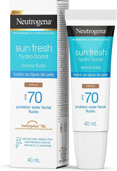 Neutrogena Sun Fresh Hydro Boost Cor 3.0 FPS70 - 40ml
