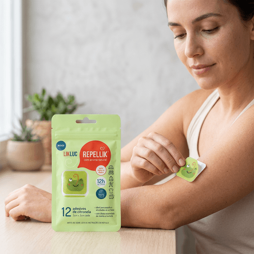 Adesivo Repelente Likluc Repellik com Citronela 12 unidades