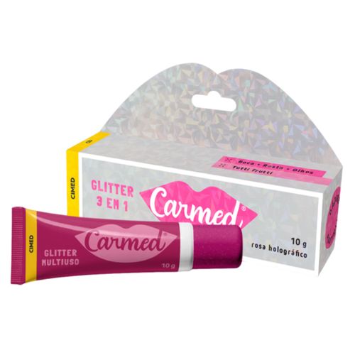 Hidratante Labial em Gel Carmed BFF Rosa com Glitter 10g