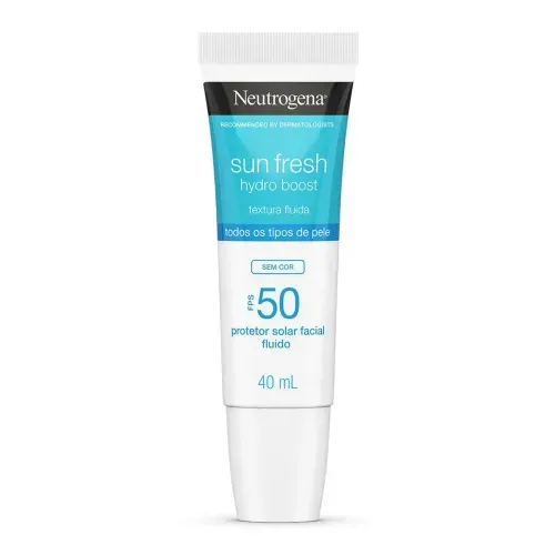 Protetor Solar Facial em Loção Neutrogena Sun Fresh Hydro Boost com Ácido Hialurônico FPS 50 40ml
