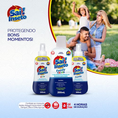 Repelente em Loção Nutriex Sai! Inseto Family com Camomila e Aloe Vera 200ml