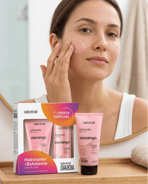Kit Esfoliante e Hidratante Labotrat com Morango 150g e 190g