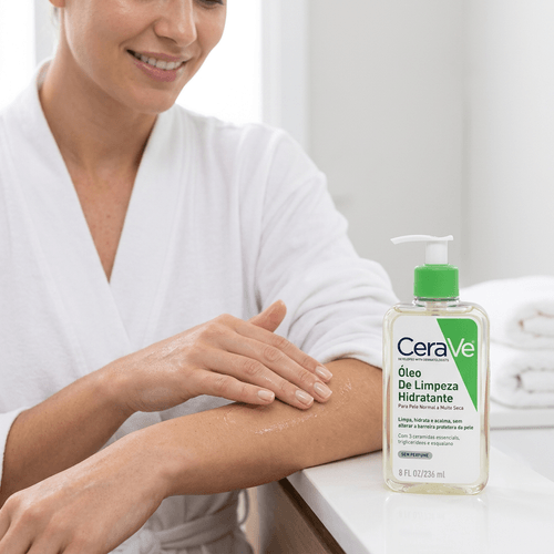 Óleo de Limpeza Hidratante CeraVe com Ceramidas e Esqualano 236ml