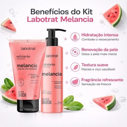 Kit Corporal Labotrat Dia a Dia Melancia com Rosa Mosqueta 150g e 190g