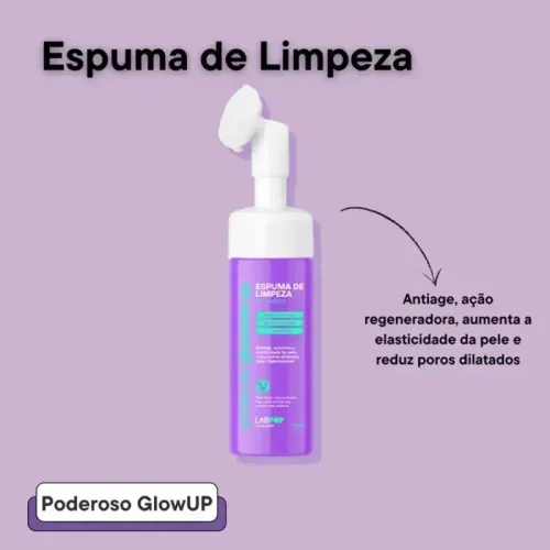 Espuma de Limpeza Facial Labotrat Glow Up com Vitamina C e Retinol 130ml