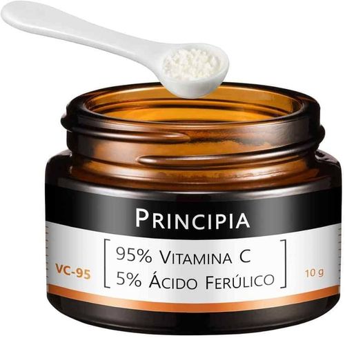 Vitamina C Pura 95% + 5% Ácido Ferúlico Principia Skincare Vc-95 Pó Ultrafino 10g