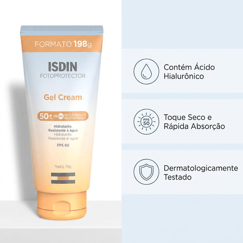 Protetor Solar Isdin Gel Cream FPS50 - 198g