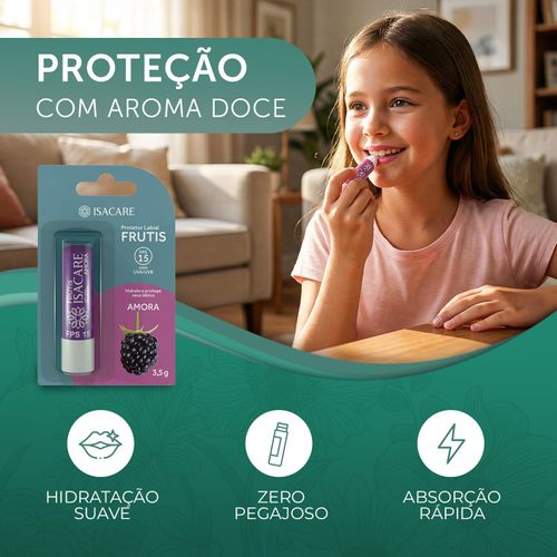 Protetor Labial Isacare com Amora FPS 15 3,5g