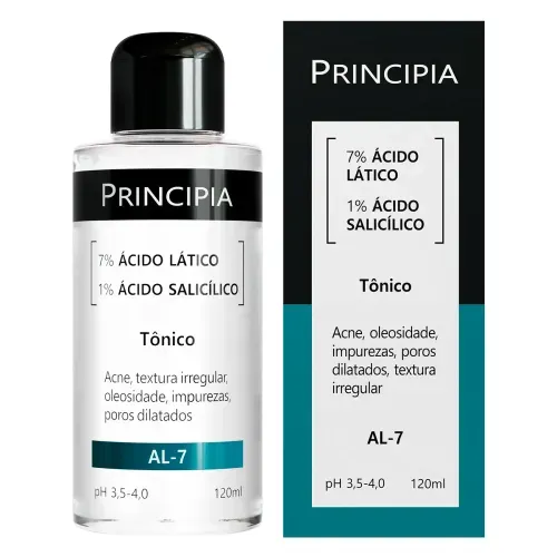 Tônico Facial em Loção Principia AL-7 com Ácido Lático e Salicílico 120ml