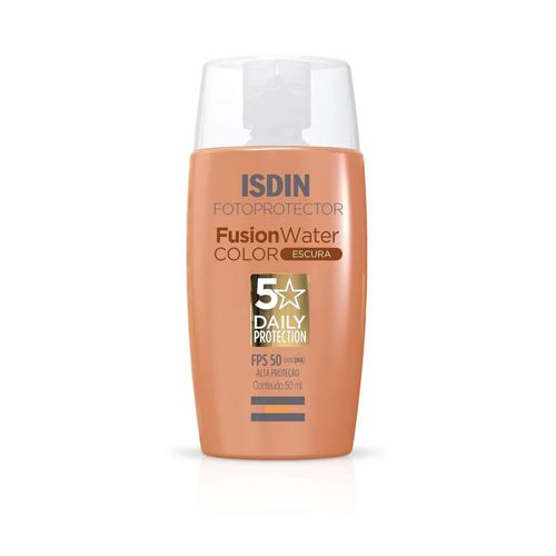 Protetor Solar Facial ISDIN Fusion Water Cor Escura FPS 50 50ml